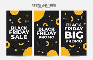 banner de venta de viernes negro. plantilla de ilustración vectorial de medios sociales para el desarrollo de sitios web y sitios web móviles, diseño de correo electrónico y boletines, material de marketing. vector