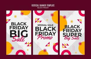 banner de venta de viernes negro. plantilla de ilustración vectorial de medios sociales para el desarrollo de sitios web y sitios web móviles, diseño de correo electrónico y boletines, material de marketing. vector