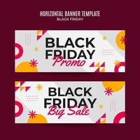 banner de venta de viernes negro. plantilla de ilustración vectorial de medios sociales para el desarrollo de sitios web y sitios web móviles, diseño de correo electrónico y boletines, material de marketing. vector