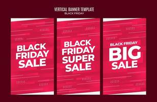 banner de venta de viernes negro. plantilla de ilustración vectorial de medios sociales para el desarrollo de sitios web y sitios web móviles, diseño de correo electrónico y boletines, material de marketing. vector