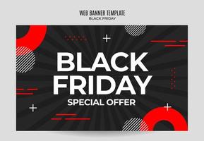 Black Friday sale banner. Social media vector illustration template for website and mobile website development, email and newsletter design, marketing material.