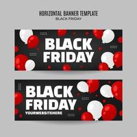 banner de venta de viernes negro. plantilla de ilustración vectorial de medios sociales para el desarrollo de sitios web y sitios web móviles, diseño de correo electrónico y boletines, material de marketing. vector