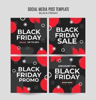 banner de venta de viernes negro. plantilla de ilustración vectorial de medios sociales para el desarrollo de sitios web y sitios web móviles, diseño de correo electrónico y boletines, material de marketing. vector