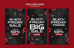 banner de venta de viernes negro. plantilla de ilustración vectorial de medios sociales para el desarrollo de sitios web y sitios web móviles, diseño de correo electrónico y boletines, material de marketing. vector