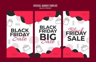 banner de venta de viernes negro. plantilla de ilustración vectorial de medios sociales para el desarrollo de sitios web y sitios web móviles, diseño de correo electrónico y boletines, material de marketing. vector