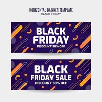 banner de venta de viernes negro. plantilla de ilustración vectorial de medios sociales para el desarrollo de sitios web y sitios web móviles, diseño de correo electrónico y boletines, material de marketing. vector