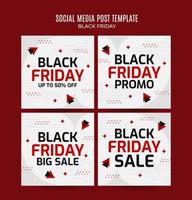 banner de venta de viernes negro. plantilla de ilustración vectorial de medios sociales para el desarrollo de sitios web y sitios web móviles, diseño de correo electrónico y boletines, material de marketing. vector