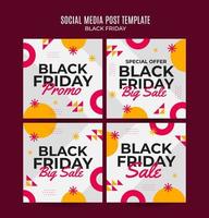 banner de venta de viernes negro. plantilla de ilustración vectorial de medios sociales para el desarrollo de sitios web y sitios web móviles, diseño de correo electrónico y boletines, material de marketing. vector