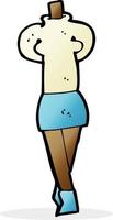 cartoon female body  mix and match cartoons or add own photos vector