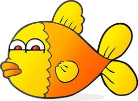 freehand drawn cartoon fish vector