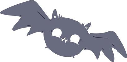 flat color style cartoon halloween bat vector