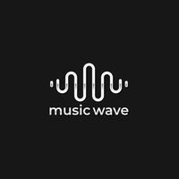 Music wave logo vector. Audio wave logo vector