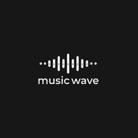 Music wave logo vector. Audio wave logo vector