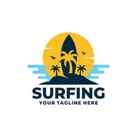 Surfing logo vector