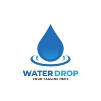 Water drop logo design vector