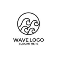 vector de logotipo de onda. logotipo de onda de agua