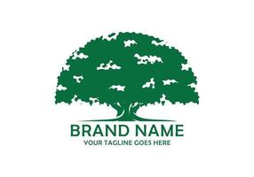 Oak tree logo design vector