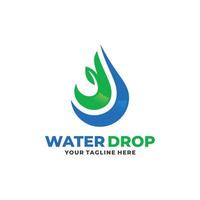 Water drop logo design vector