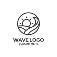 Wave logo vector. Water wave logo vector