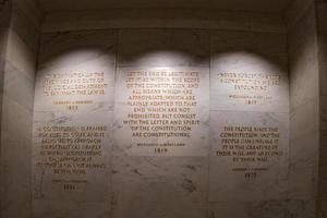 Washington, EE.UU. - 24 de junio de 2016 interior de la sala de decisiones en el edificio de la Corte Suprema de Washington foto