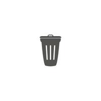 trash can icon vector logo design