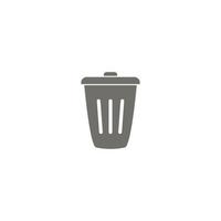 trash can icon vector logo design