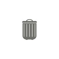 trash can icon vector logo design