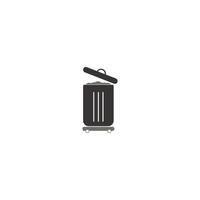 trash can icon vector logo design