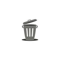 trash can icon vector logo design