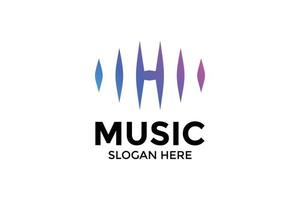 modern style music play design logo vector