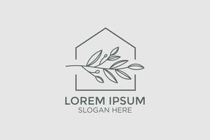 minimalist style home decor logo design