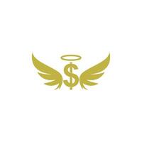 Angel wings icon logo design vector