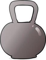 freehand drawn cartoon 40kg kettle bell weight vector