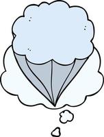 símbolo de nube de dibujos animados y burbuja de pensamiento vector