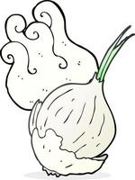 freehand drawn cartoon garlic vector