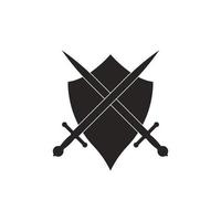 shield and sword icon vector
