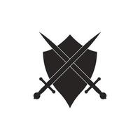 shield and sword icon vector