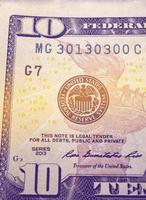 Close up of U.S. Dollar Currency photo