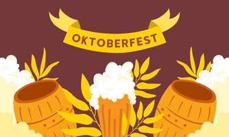 fondo de oktoberfest. cartel del evento del festival de la cerveza oktoberfest. cartel de vector de fiesta