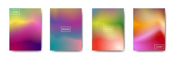 collection of colorful gradient background cover flyers are used for backgrounds, posters, banners. vector