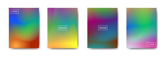 collection of colorful gradient background cover flyers are used for backgrounds, posters, banners. vector