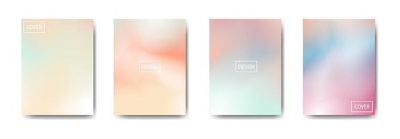 collection of colorful gradient background cover flyers are used for backgrounds, posters, banners. vector