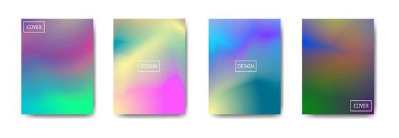 collection of colorful gradient background cover flyers are used for backgrounds, posters, banners. vector