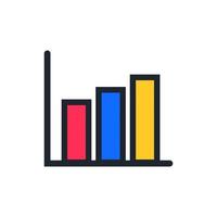 Icon business graph or chart diagram. vector