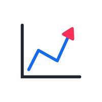 Icon business graph or chart diagram. vector