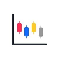 Icon business graph or chart diagram. vector