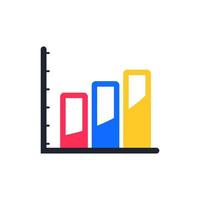 Icon business graph or chart diagram. vector