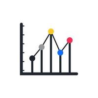 Icon business graph or chart diagram. vector