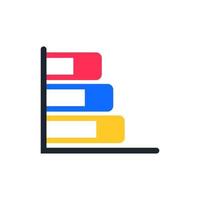 Icon business graph or chart diagram. vector