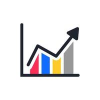 Icon business graph or chart diagram. vector